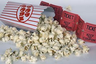 popcorn and tickets