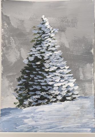 Snowy Pine Tree