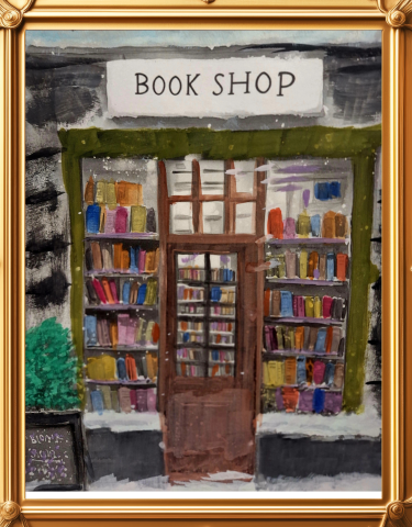 Literary Snowfall Watercolor