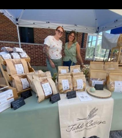 Melissa Rainbolt and Cassidy Elwood with Fable Cottage Sourdough Co.