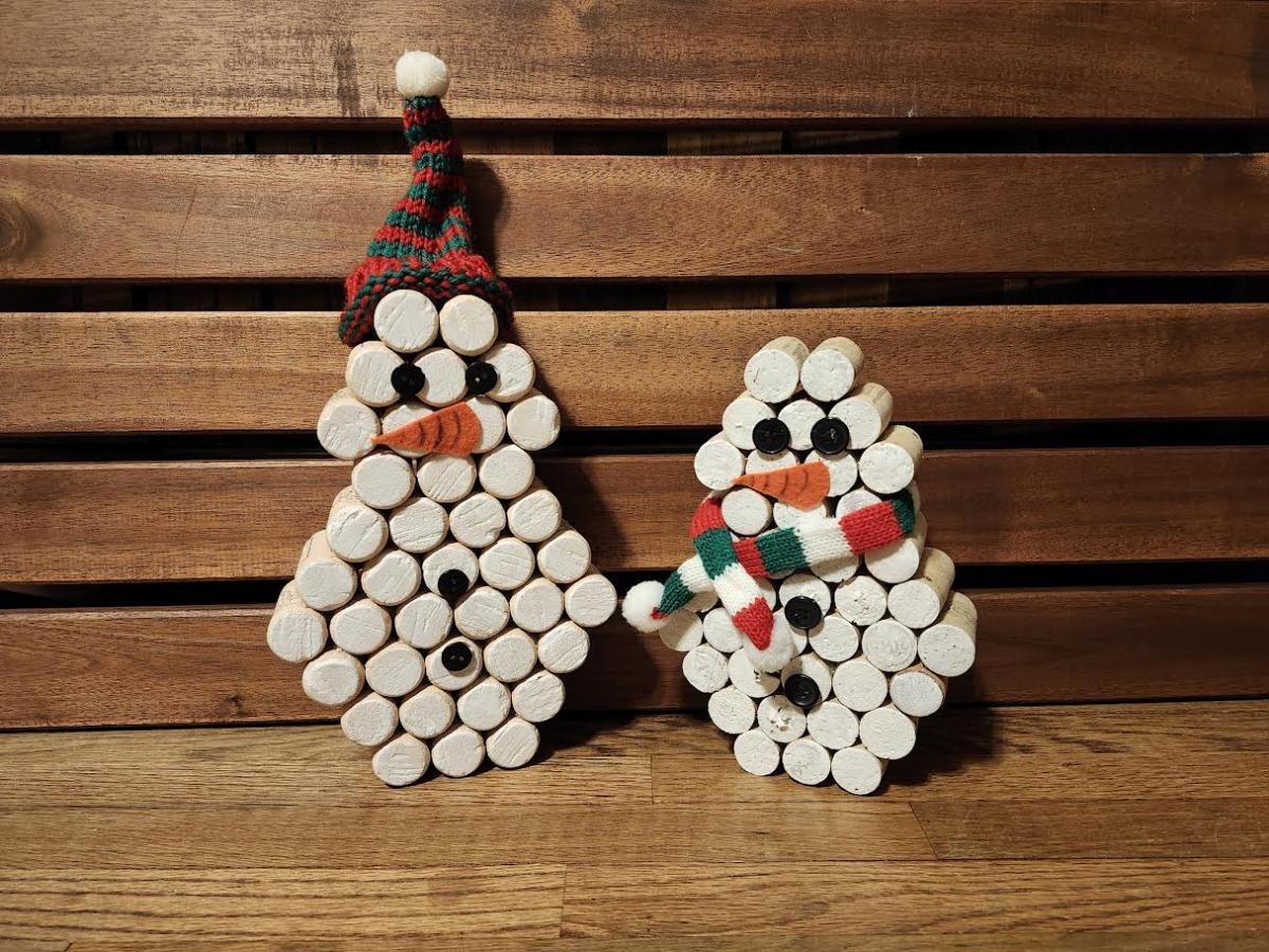 Cork Snowmen